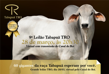 9º LEILÃO VIRTUAL TABAPUÃ TRO