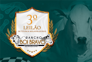 3º LEILÃO DE TOUROS MELHORADORES RANCHO BOI BRAVO