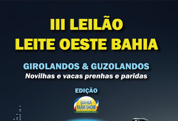 III LEILÃO LEITE OESTE BAHIA