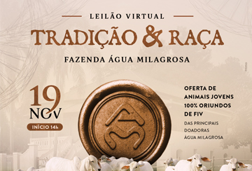 LEILÃO VIRTUAL TRADIÇÃO & RAÇA FAZENDA ÁGUA MILAGROSA